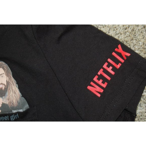 Netflix Sweet Girl Jason Momoa Promo Short Sleeve Pocket T-Shirt Men's Large - Picture 4 of 6
